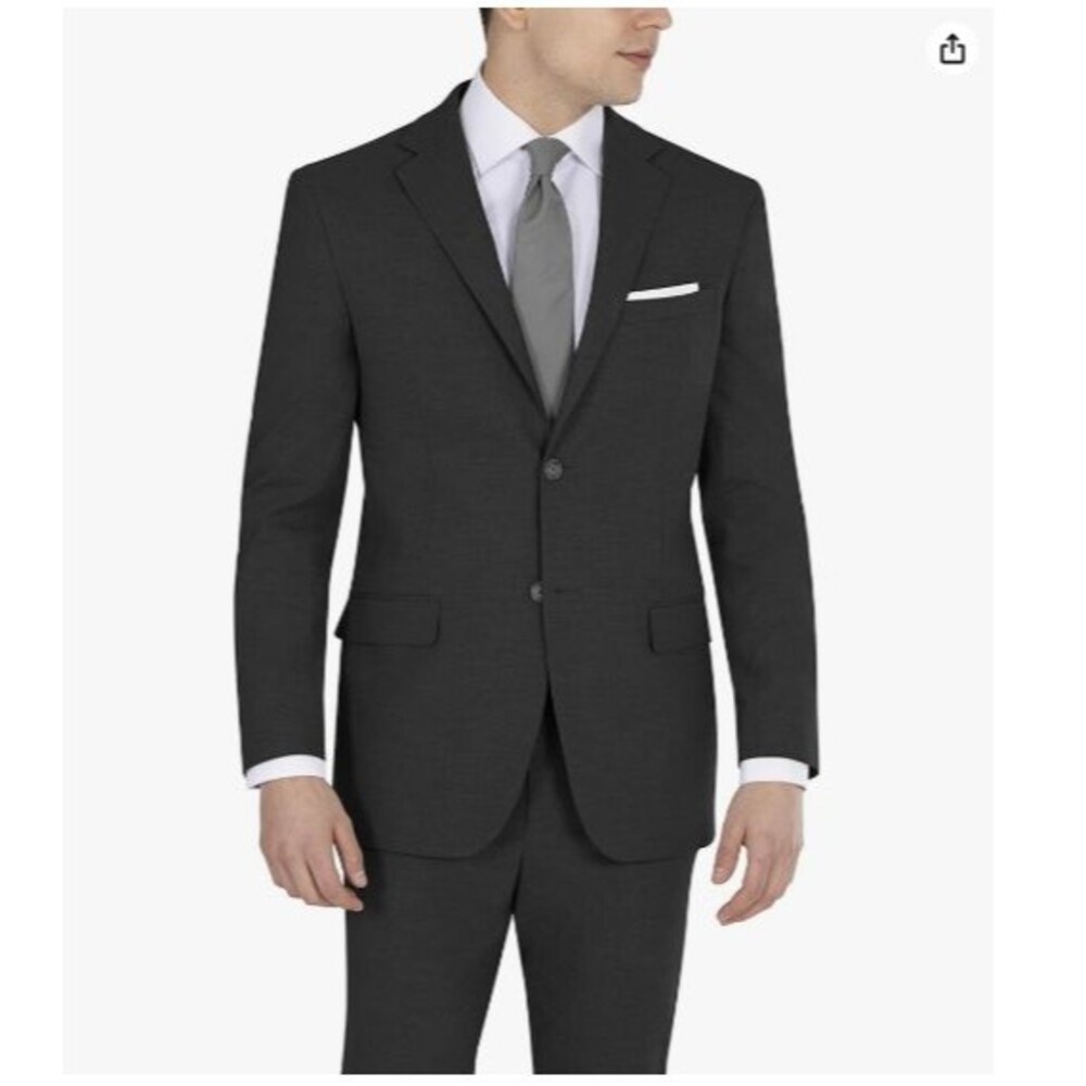 NWT DKNY Men's Suit Jacket 44T Modern Fit High-Performance Black Blazer